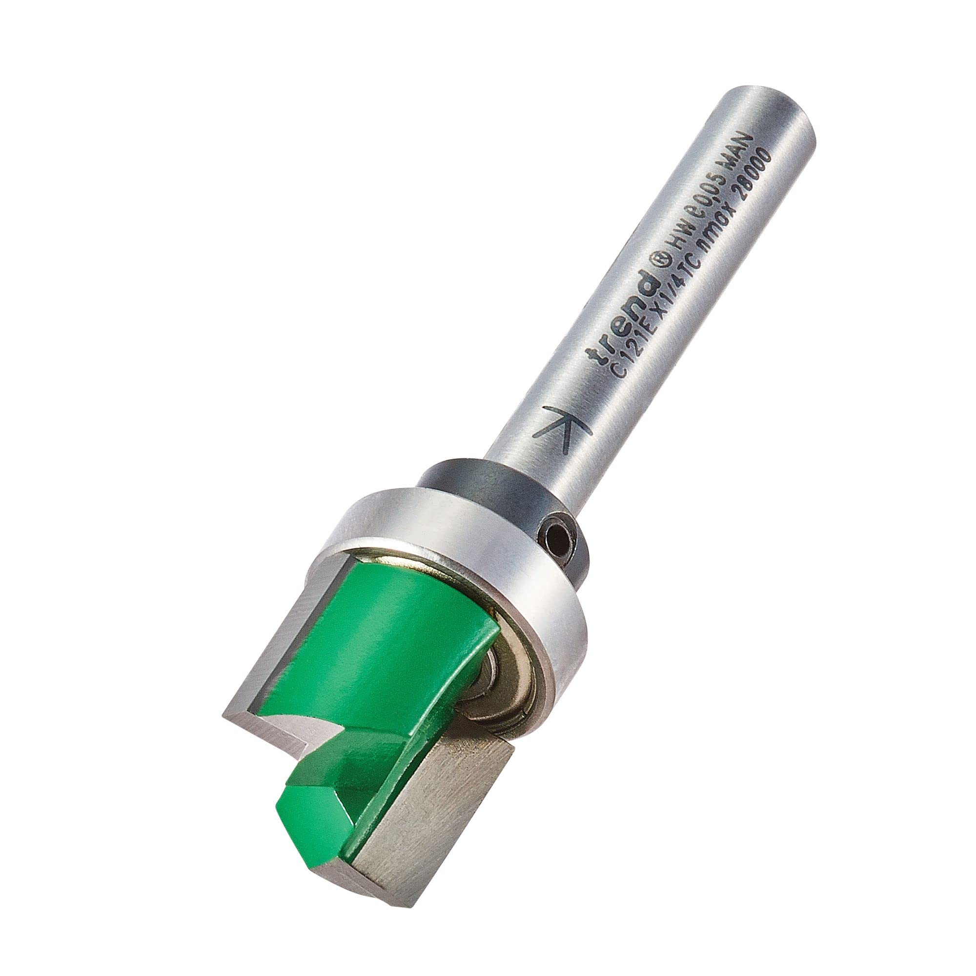 Trend CraftPro Guided Profiler Router Cutter Bit, 1/4 Inch Shank, 15.9mm Cut Diameter & 12.7mm Cut Length, Tungsten Carbide Tipped, C121EX1/4TC โ image 1