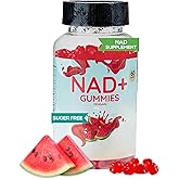 NAD Gummies, NAD Supplement 1000MG, Suger Free NAD+ Gummies, Nicotinamide riboside Resveratrol, Vitamin b3, Anti Aging Supplement, Energy Brain Boost, Watermelon Flavor