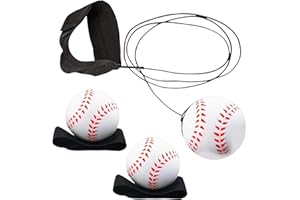 Playbees Reactive Practice Baseballs on Elastic Cord Perfect for Training, Fun Outdoor Activities for Spring Training, Fun Outdoor Activity for Kids, Boy or Girl, Party Favor (3 Pack)