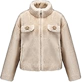 GRAN ORIENTE Womens Winter Faux Fur Coats 2025 Trendy,Short Furry Warm Jackets Outwear