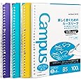 Kokuyo Campus Smart Ring Binders 3 Pack, B5 Notebook Binder +100 Sheet Refiller Paper, 25 Sheet Capacity, 26 Rings, Lemon Mix, Perfect for Work, Study & Journal, Japan Import