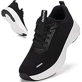Rollstep Wide Toe Box Shoes Women Sneakers Extra Wide Width Arch Support Non-Slip Tennis Athletic Ultralight Running Shoes for Women Walking Diabetic Plantar Fasciitis Footwear 6-12