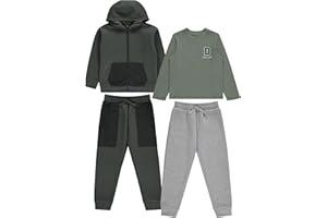 STITCH & STONE Boys 4PK Wardrobe Outfit - Stylish and Comfortable Clothes for Boys