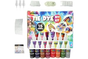 Mosaiz Tie Dye Kit, Tie Dye Party Kit for Adults and Large Groups, Permanent Fabric Dye Art Set, Spray Tie Dye for Creative Activities and DIY for Kids, Pre Filled, Non Toxic, Easy to Use, No Mess