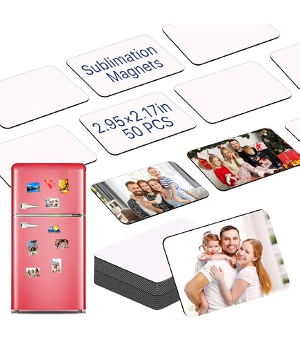 Lot 60 Aimants Réfrigérateur Sublimation Vierges 5,5 X 9 Cm – DIY Personnalisés, Cadeaux Famille & Bricolage