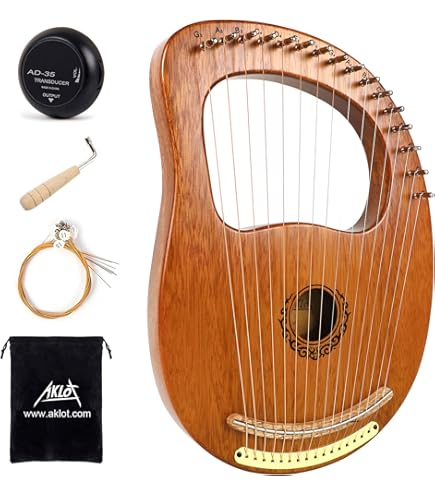 Amazon.com: Lyre Harp, 19-String Solid Body Angel Lyre With Tuning