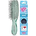 I Love My Hair Detangler Brush - For All Hair Types - Wet or Dry Hair - Mermaid Series - Medium Size - Green