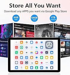 Android Tablet, 10.1 inch Android 14 Tablets 6GB
