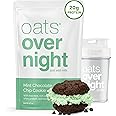 Oats Overnight Mint Chocolate Chip Cookie - Overnight Oats with 20g Protein, High Fiber Protein Shake - Gluten Free Oatmeal, Non GMO High Protein Oatmeal (2.7 oz per meal) (8 Pack + BlenderBottle)
