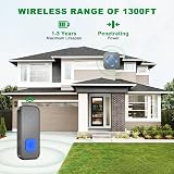 SURFOU Wireless Doorbell Waterproof 1300 ft Long Range 55 Melodies 5 Volume view 2