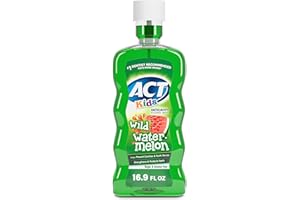 ACT Kids Anticavity Fluoride Rinse Wild Watermelon 16.9 fl. oz. Accurate Dosing Cup, Alcohol Free