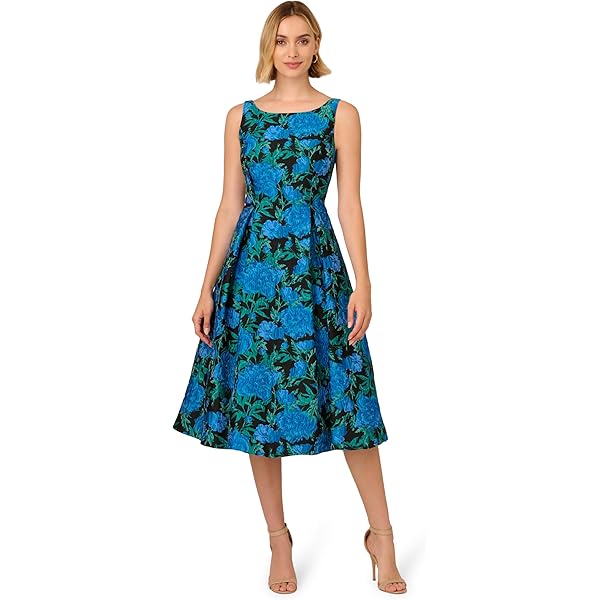 Amazon.com: Adrianna Papell Women's Lace Boat Neck Midi Dress, Green, 10 :  Clothing, Shoes & Jewelry