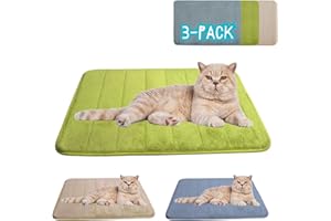 2ME Washable Pet Bed Mat (23.6 x 15.8 Inch) – 3-Pack for Indoor/Outdoor Use, Soft Sleeping Mat for Cats, Small Pets, Kitty, Puppy, Rabbit – Cozy Bedding Pads for Pets Up to 20lbs