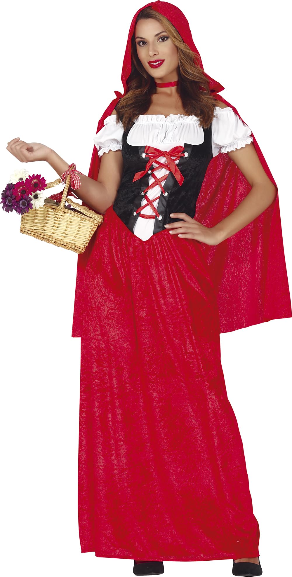 Fiestas Guirca Long fancy dress red riding hood woman size l