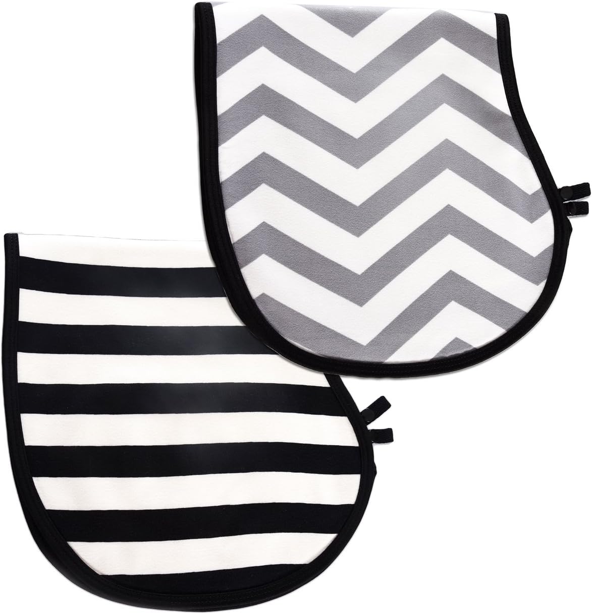 All-in-One Muslin Burp Cloths and Baby Bandana Drool Bibs Set for Baby Boys Grils,2 Pack,Ultra Soft Absorbent,Triple Layers,Trendy Design