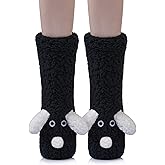 Eocom Womens Slipper Fuzzy Grips Socks Fluffy Winter Warm Crazy Funny Cute Animal Thermal Non Slip Fleece Cozy Socks