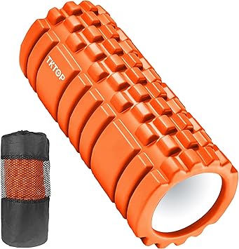 Amazon Tktop フォームローラー 筋膜リリース グリッドフォームローラー トレーニング ヨガポール ストレッチ器具 スポーツ フィットネス 日本語説明書付 収納バッグ Tktop フォームローラー