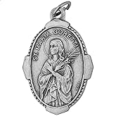 Venerare 1" Saint and Holy Subject Medal with Prayer Card | Over 25 Different Saints | Durable and Detailed Charm | Pendant Medal Carded with Prayer I (St. Maria Goretti)