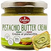 GUSTO ETNA Sicilian Pistachio Cream Spread, 35% Pistachios 6.7 oz (190g) | Sweet Italian Pistachio Spread &amp; Pistachio Butter for Desserts,Greek Yogurt, A&ccedil;a&iacute; Bowl, Lattes, Matcha &amp; Dubai Chocolate