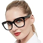 AEZUNI Oversized Reading Glasses Women Large Readers 0 1.0 1.25 1.5 1.75 2.0 2.25 2.5 2.75 3.0 3.5 4.0 5.0 6.0(Black,200)