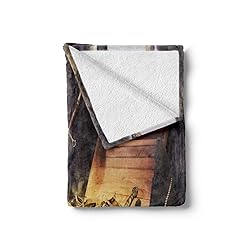 Ambesonne Fantasy Throw Blanket, Open Treasure