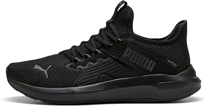 Softride Enzo 5 Slip Tech Chaussures de Course sur Route Unisexes, Noires, Gris foncé, 37 EU, Puma Noir, Gris foncé Froid, 37 EU