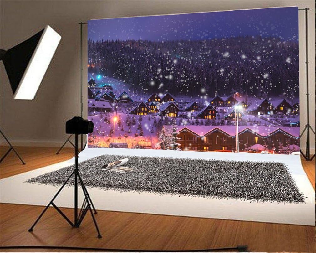 YongFoto 3x2m Fondo de Fotografia Navidad Árboles nevados ...