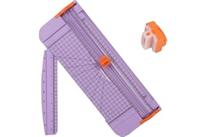 GHERPTE A4 Paper Cutter -12 Inch Paper Trimmer with 2pcs Replacement Blades with Safeguard Side Rulerfor Cut Gift Card,Coupon,Label, Cardstock,Photo