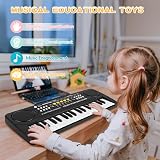 Shayson 37 Keys Kids Keyboard Piano with Microphone Pink 3 12 years view 3