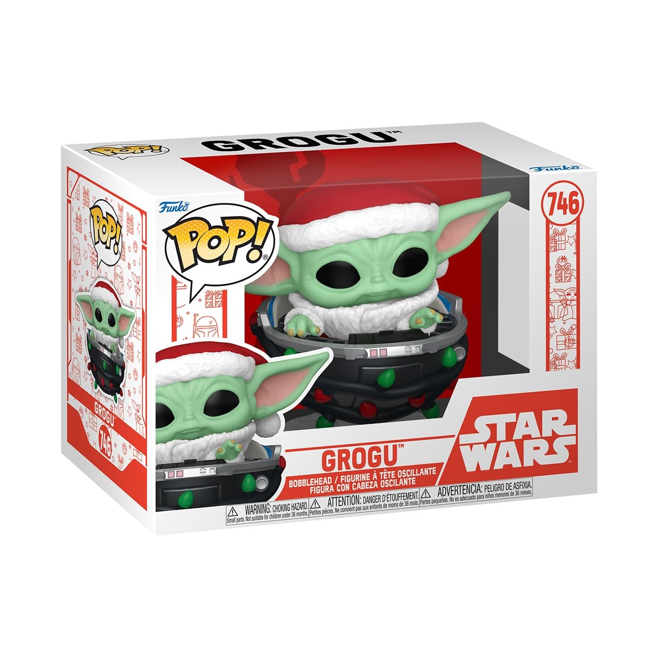 Funko Pop! Star Wars: Mando Holiday - Grogu (the Child, Baby Yoda) Pram - the Mandalorian - Collectable Vinyl Figure - Gift Idea - Official Merchandise - Toys for Kids & Adults - TV Fans