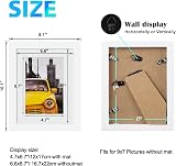 EGOFINE 9x7 Inch Photo Frames White Set of 4 Solid Wood Table Top Wall Mount view 3