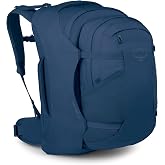 Osprey Farpoint 55L Men's Travel Backpack, Blue OS | carry on bag, laptop sleeve, personal item, carry on travel, flight friendly, detachable daypack, personal item backpack