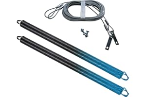 Ideal Security Garage Door Springs with Safety Cables, 90lb Doors, Light Blue (Pack of 2)