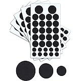 160 Pieces Adhesive Felt Circles Felt Pads for Halloween DIY Projects Costume 1.97 Inches/ 1.50 Inches/ 0.98 Inches (Black)