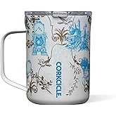 Corkcicle Classic Coffee Mug - Triple Insulated Stainless Steel for Travel - Shatter-Proof Lid - Keeps Drink Hot Over 3 Hours - Holiday Mug Gift - Great for Gifting Warmth - 16 oz - Princess Belle