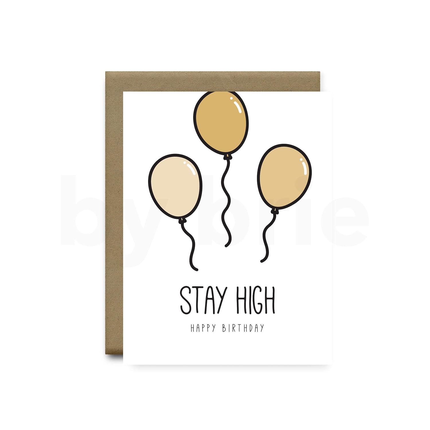 Amazon Com Birthday Card Stay High Happy Birthday Greeting Card Funny Gift For Boyfriend Husband Girlfriend Or Wife By Brie Handmade