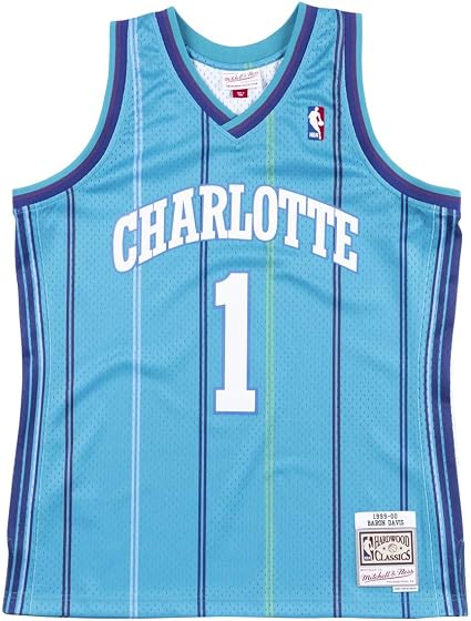 Mitchell Ness Maillot Nba Baron Davis Charlotte Hornets 1999 00 Hardwood Classic Swingman Bleu Amazon Fr Sports Et Loisirs