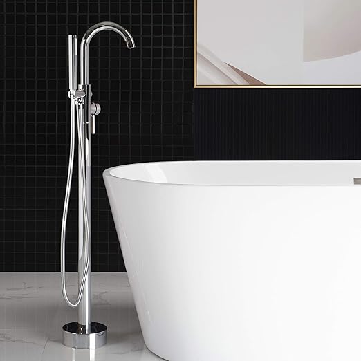 Woodbridge F 0002 Chrome Freestanding Tub Filler Bathtub Floor