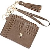 KNGITRYI Small Wristlet Wallets for Women RFID Credit Card Holder Wallet Keychain Wristlet Wallet Credit Card Wallets for Women (Clay Brown)