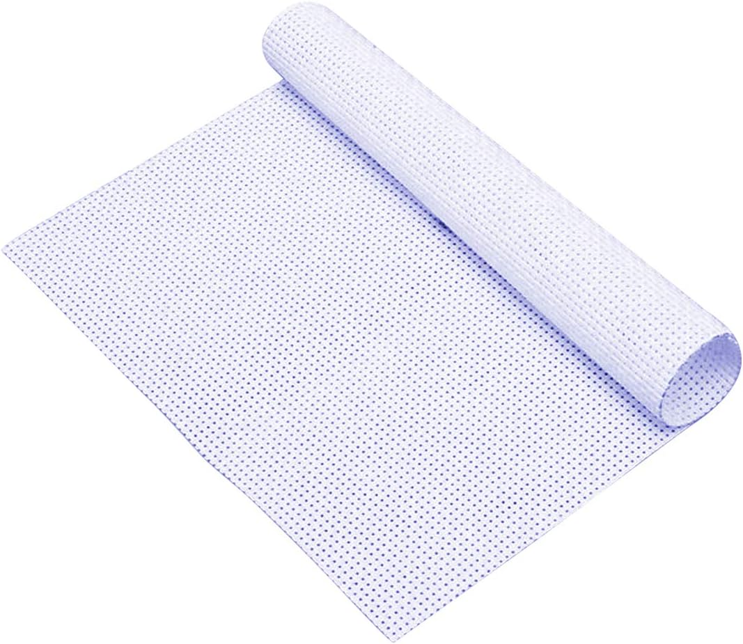 JJ Prime® - 100x110cm Big Size Cotton Aida 14 Count Cross Stitch Fabric Embroidery, White, 100 x 110cm