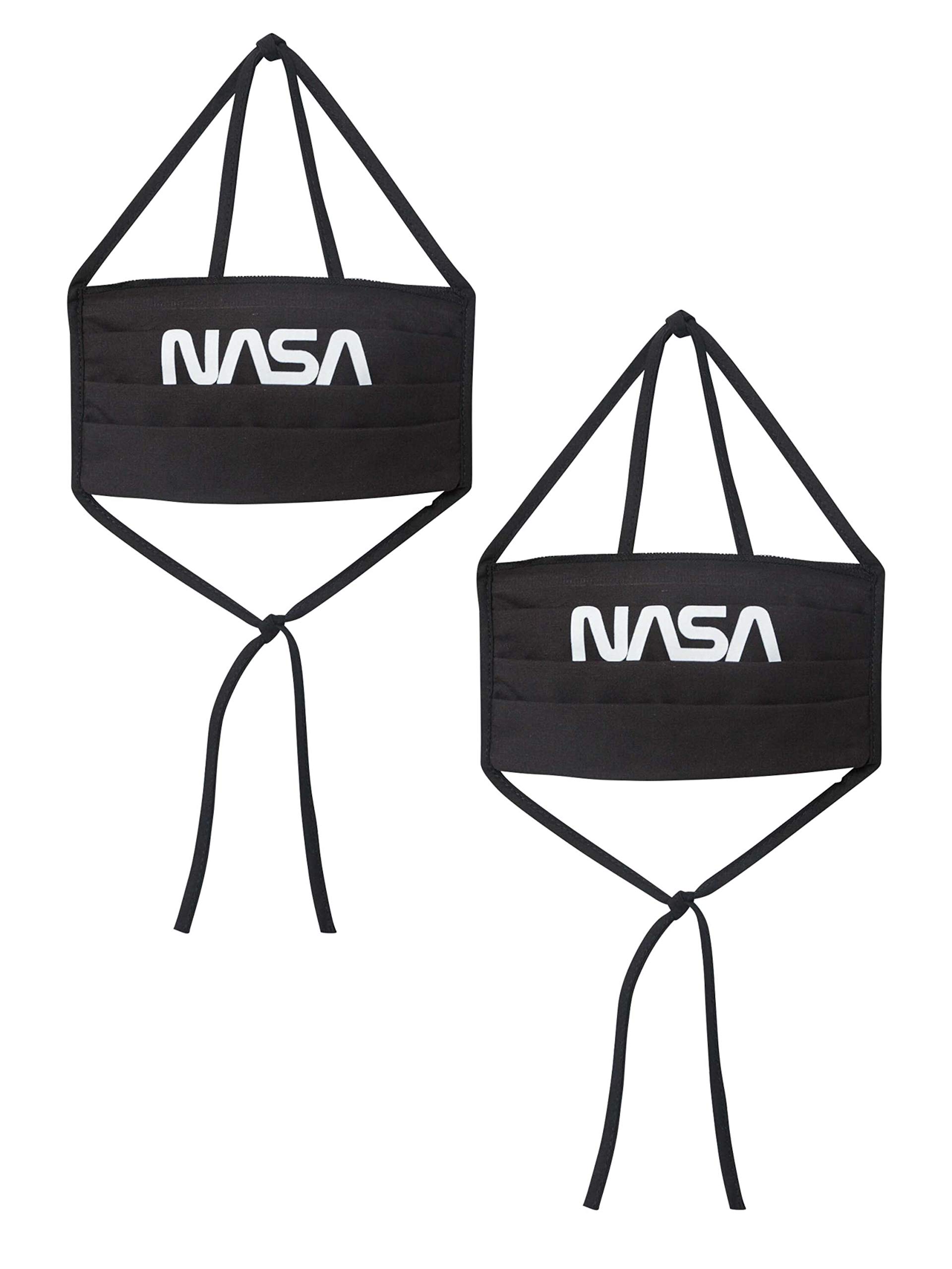 Urban Classics Mister Tee NASA Face Mask 2-Pack Face Mask for everyday use, Unisex Cotton Face Mask, Breathable Mouth & Nose Mask, Washable & Reusable, Patterned, One Size, Quantity: 2