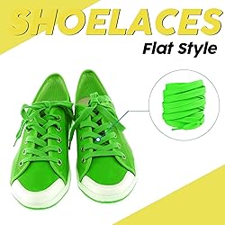 LUOFMISS 2 Pairs Flat Shoe Laces 5/16" Athletic