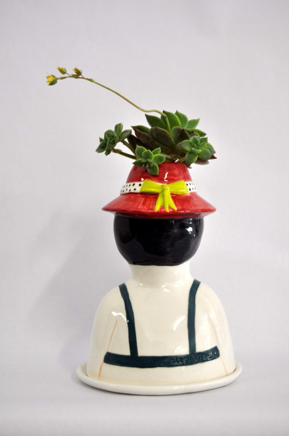 Home Kitchen Forest Green Bikini Senorita Hand Painted Ceramic