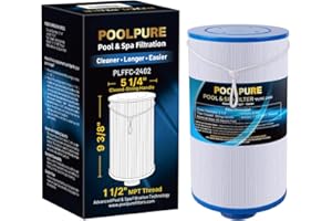 POOLPURE Spa Filter Replaces Watkins 303279, PFF42TC-P4, 5CH-37, 78460, FC-2402, Lifesmart, Freeflow, AquaTerra, Hydromaster, Grandmaster, Simplicity, Bermuda Hot Tub Filters 1PACK