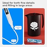 ARTISTRO 2 White Acrylic Paint Pens 3mm Medium Tip for Rock Craft Ceramic Wood view 3