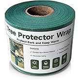 Emycool 98ft Tree Wraps to Protect Bark, Tree Wrap for Damaged Bark, Tree Trunk Wrap to Keep Plants Warm and Tree Trunk Protectors from Deer and Animal, Durable and Effective