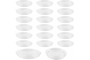 UltraOutlet 20 Pack 12 Inches Clear Plastic Plant Saucer Drip Trays Large Plant Plate Dish for Indoor Flower Pots and Planters, Bulk