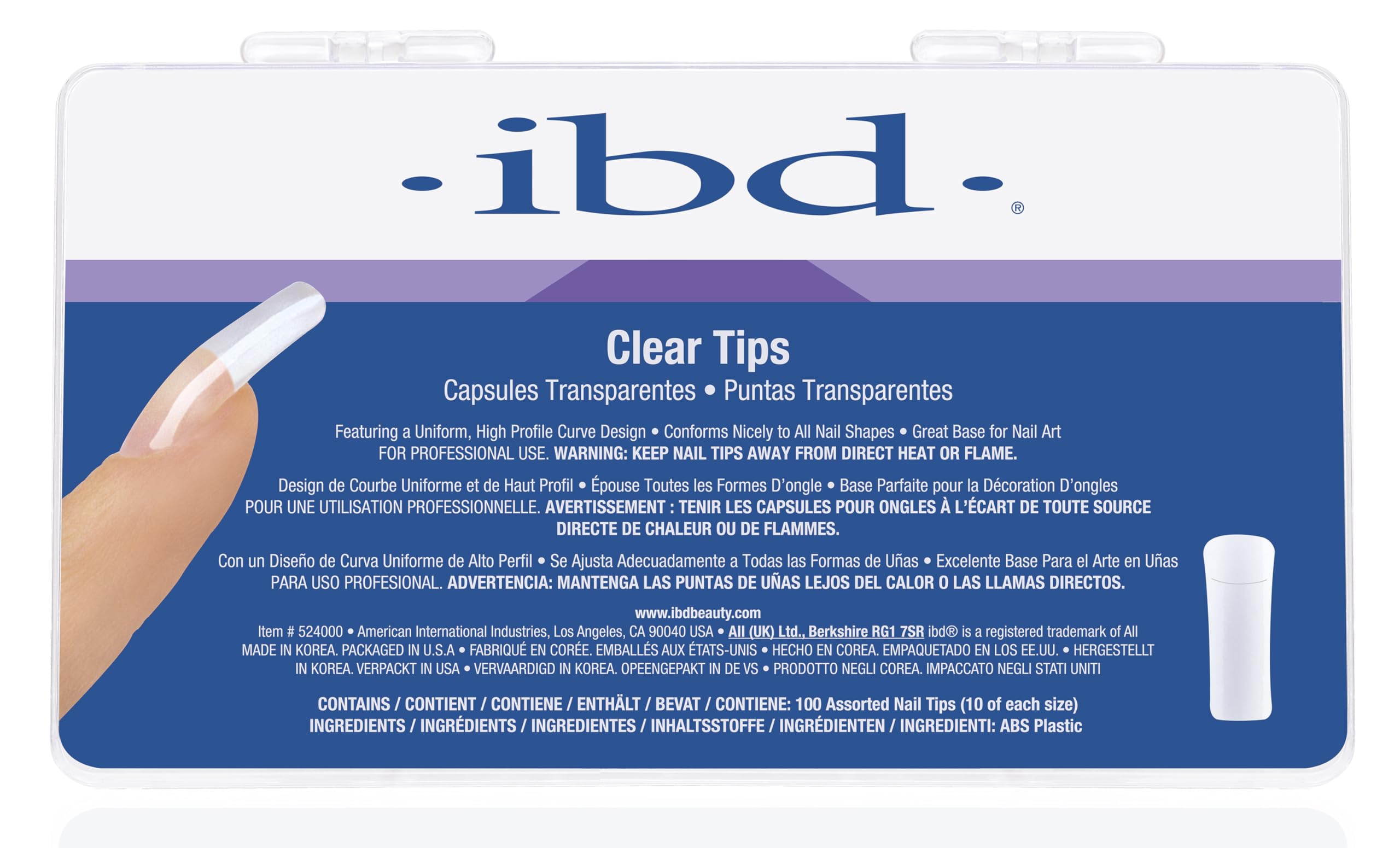 ibd Clear Nail Tips - 100ct