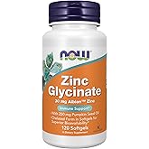 NOW Foods Supplements, Zinc Glycinate with 250 mg Pumpkin Seed Oil, Supports Prostate Health*, 120 Softgels (Packaging May Vary)