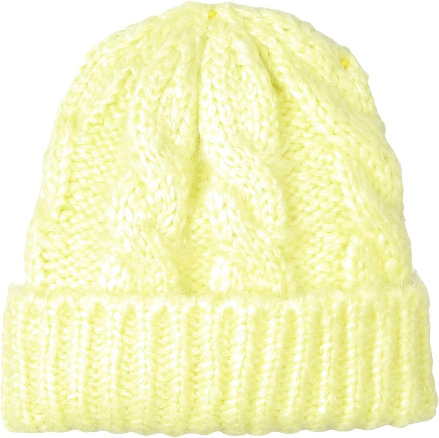 green cable knit hat